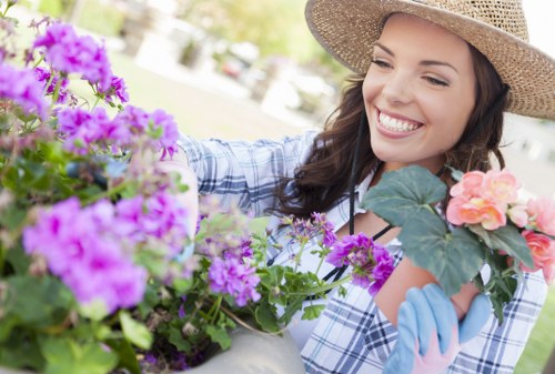 Soft landscaping in Southfields with shrubs, perennials, and seasonal colour